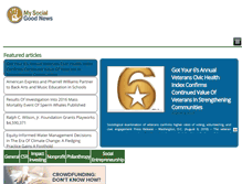 Tablet Screenshot of mysocialgoodnews.com
